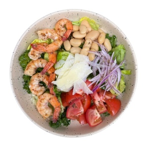 새우 샐러드 그릇
