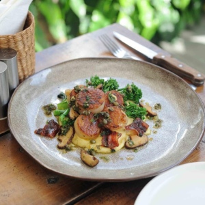 팬으로 구운 가리비